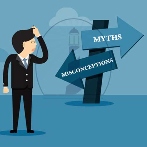 myths and misconceptions sign